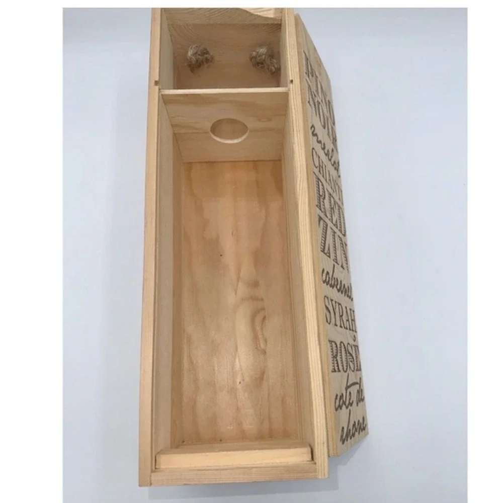 Bottled Poetry wooden wine